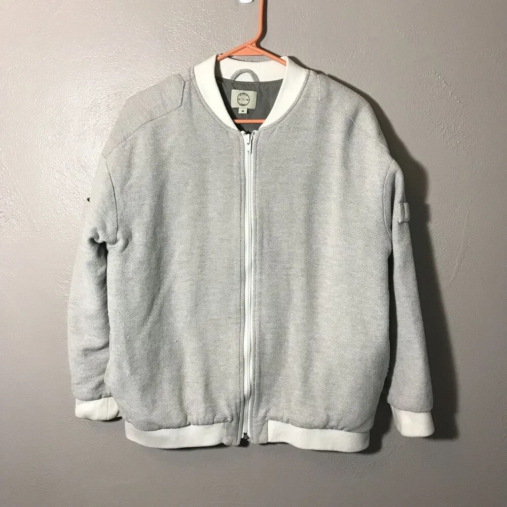 Suit Apparel Beige Zip Up Mens Jacket Sz 36 100% Cotton